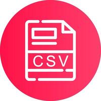 csv creativo icono diseño vector