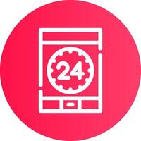 24 Hour Service Creative Icon Design vector