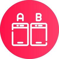 Ab Testing Creative Icon Design vector