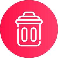 Trash Bin Creative Icon Design vector