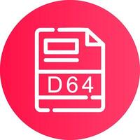 d64 creativo icono diseño vector