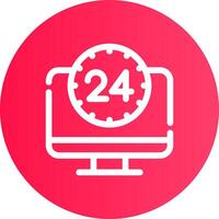 24 7 Monitoring Creative Icon Design vector