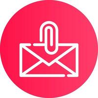 Attach File Email Creative Icon Design vector