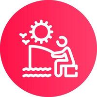 Summer Fishing Creative Icon Design vector