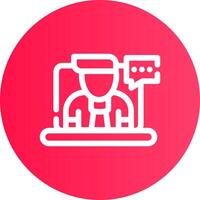 Online Interview Creative Icon Design vector