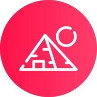 Pyramid Landscape Creative Icon Design vector