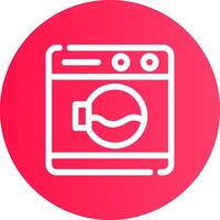 Washing Machine Creative Icon Design vector