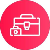 Camera Bag Creative Icon Design vector