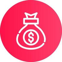 Money Bag Creative Icon Design vector