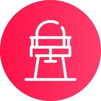 High Chair Creative Icon Design vector