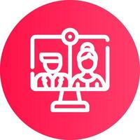 Online Interview Creative Icon Design vector