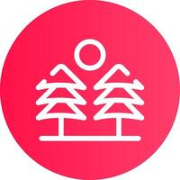 Pine Trees Landscape Creative Icon Design vector