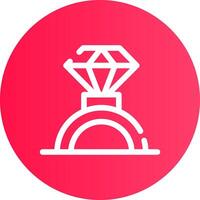 diseño de icono creativo de anillo de bodas vector