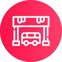 diseño de icono creativo de parada de autobús vector