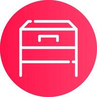 Bedside Table Creative Icon Design vector