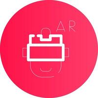 Ar Helmet Creative Icon Design vector