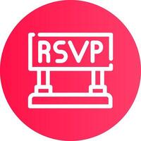 diseño de icono creativo rsvp vector