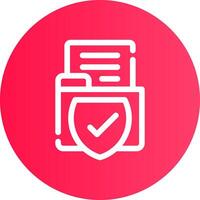 Secured Backup Creative Icon Design vector