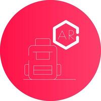 Ar Backpack Creative Icon Design vector