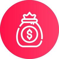 Money Bag Creative Icon Design vector