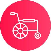 Wheelchair Creative Icon Design vector