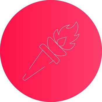 diseño de icono creativo de antorcha vector