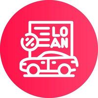 Car Loan Creative Icon Design vector