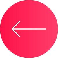Left Arrow Creative Icon Design vector