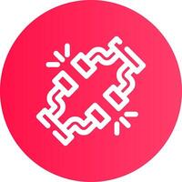 Broken Wire Creative Icon Design vector