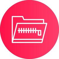 Zip Folder Creative Icon Design vector