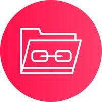 Link Folder Creative Icon Design vector
