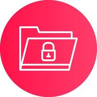 Locked Folder Creative Icon Design vector