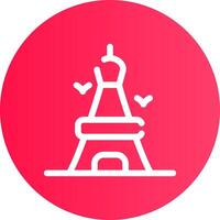 Eiffel Tower Creative Icon Design vector