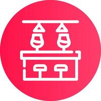 Bar Counter Creative Icon Design vector