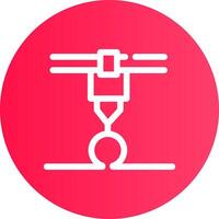 3d Printer Creative Icon Design vector