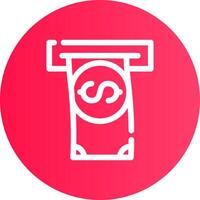 Withdrawal Creative Icon Design vector