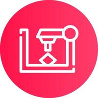 3D Printer Creative Icon Design vector