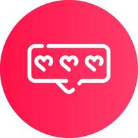 Comment Heart Creative Icon Design vector