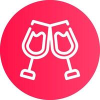 Glass Cheers Creative Icon Design vector