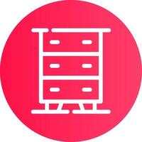 Chest of Drawers Creative Icon Design vector