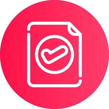 Valid Document Creative Icon Design vector