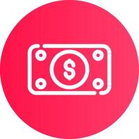 Money Bill Wave Creative Icon Design vector