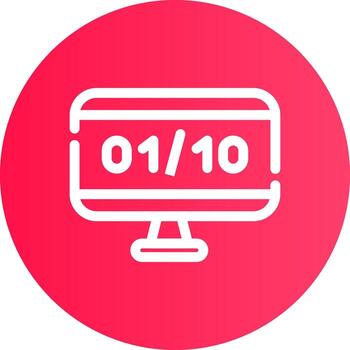 binario código creativo icono diseño vector