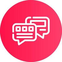 Chat Bubble Creative Icon Design vector