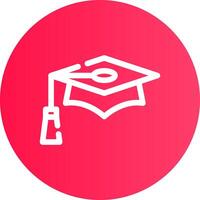 Graduation Cap Creative Icon Design vector