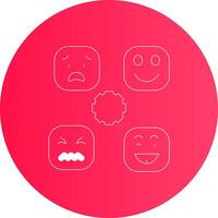 Perceiving Emotions Creative Icon Design vector