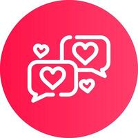 Love Chat Creative Icon Design vector