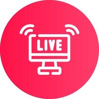 Live Streaming Creative Icon Design vector