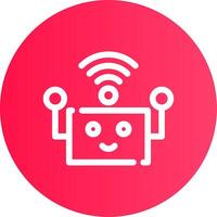 Robot Assistant Creative Icon Design vector