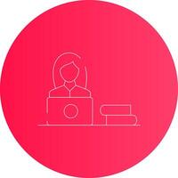 Freelancer Female Creative Icon Design vector